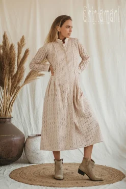 Organic Midi Dress / Beige
