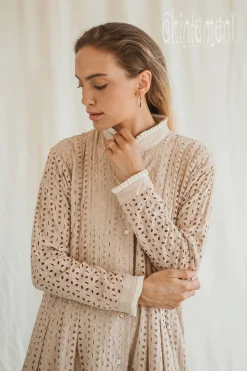 Organic Midi Dress / Beige