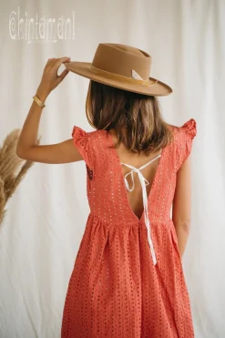 Organic Mini Dress / Coral Rose