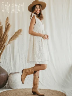 Organic Mini Dress / White