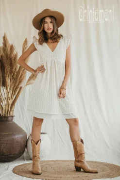 Organic Mini Dress / White