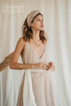 Organic V Dress / Beige