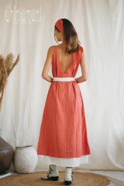 Organic V Dress / Coral Rose