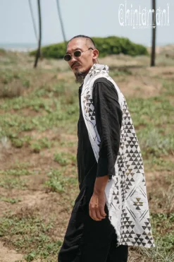 Organic Vest Jacket / Black & White