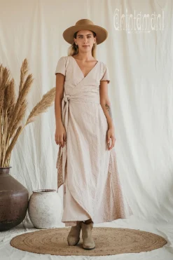 Organic Wrap Dress / Beige