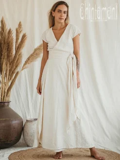Organic Wrap Dress / Off White