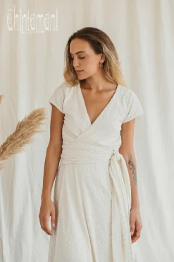 Organic Wrap Dress / Off White