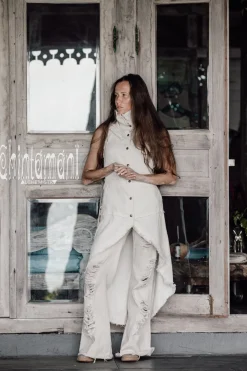 Сotton Boho Vest / Off White