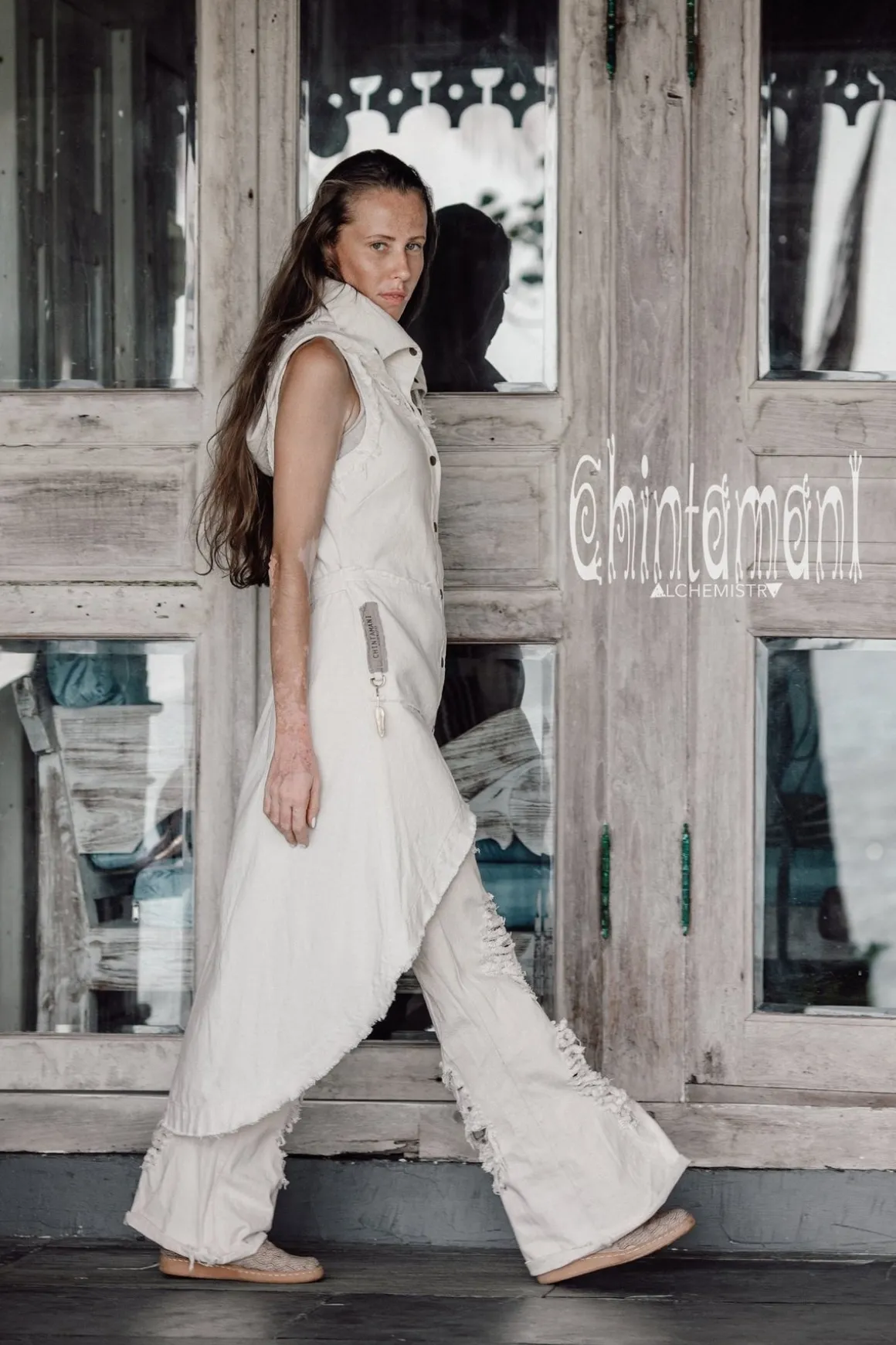 Сotton Boho Vest / Off White