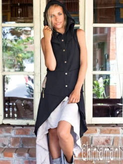 Сotton Boho Vest/ Black