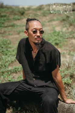 Raw Cotton Shirt / Black