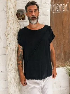 Raw Cotton T-shirt / Black