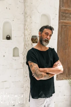 Raw Cotton T-shirt / Black