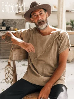 Raw Cotton T-shirt / Sage Green