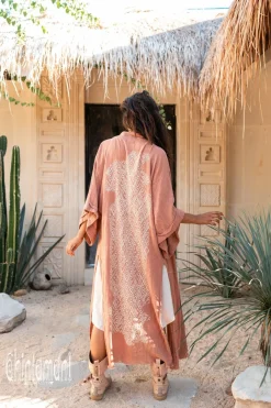 Raw Printed Kimono / Dusty Pink