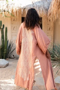 Raw Printed Kimono / Dusty Pink