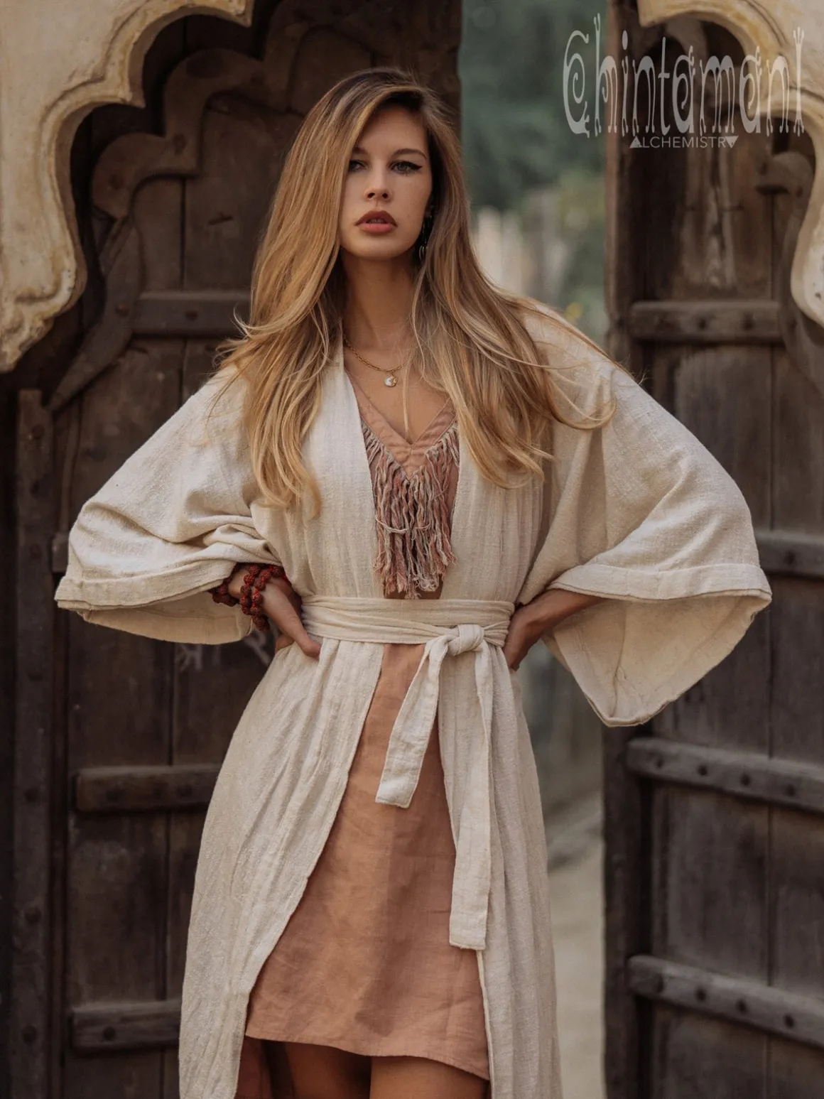 Raw Printed Kimono / Off White