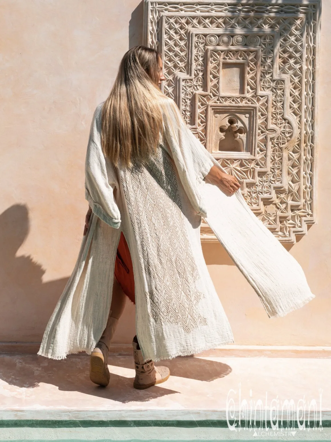 Raw Printed Kimono / Off White