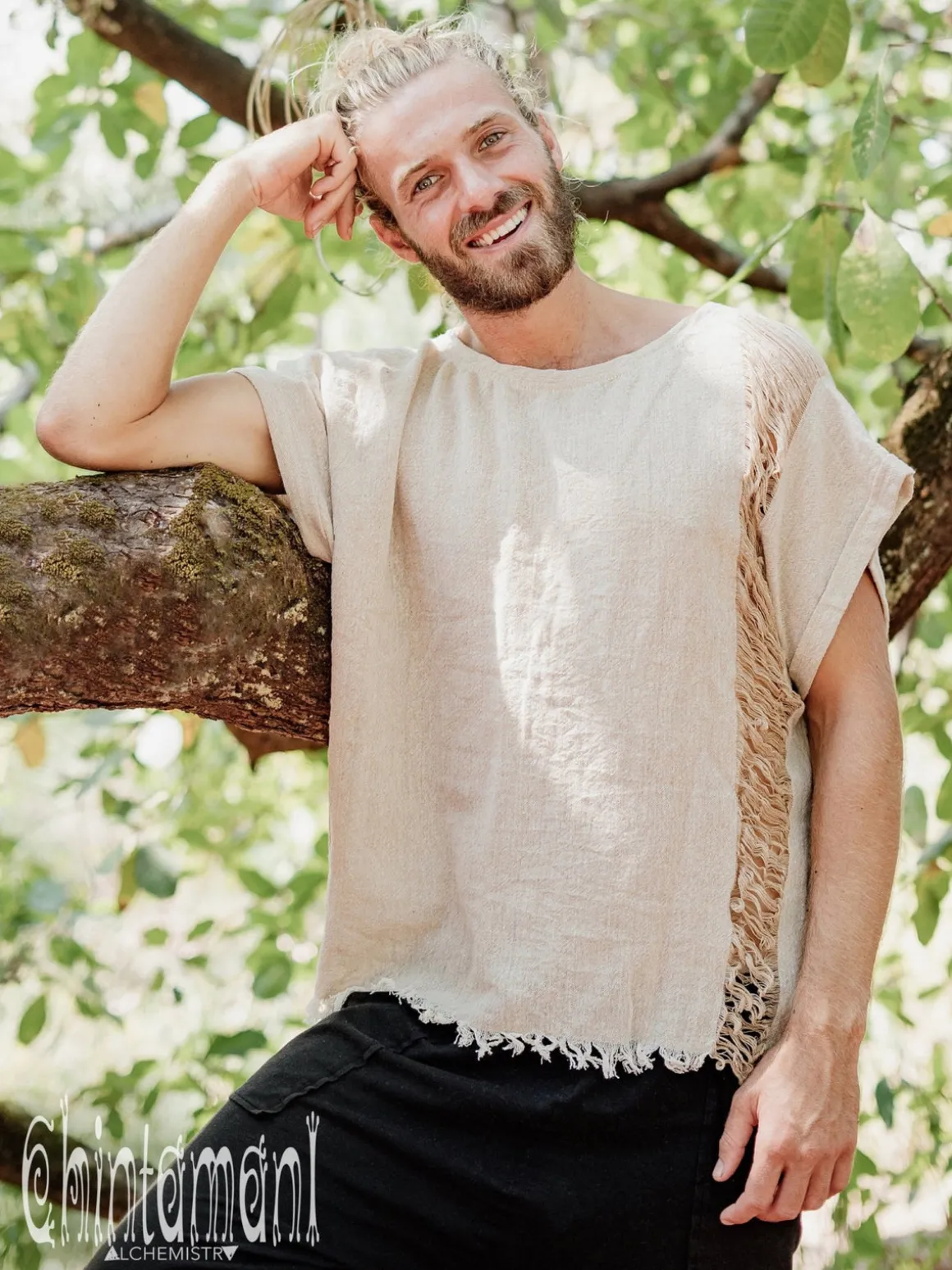 Ripped T-shirt / Beige