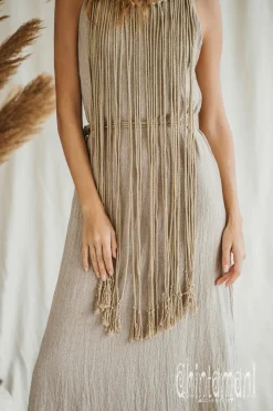 Rope Collar Dress / Beige