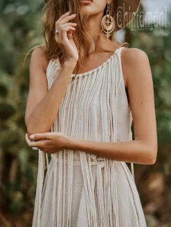 Rope Collar Dress / Off White