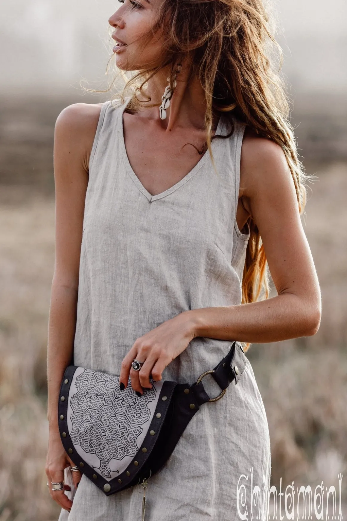 Shipibo Waist Bag / Grey