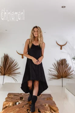 Silk Maxi Dress / Black