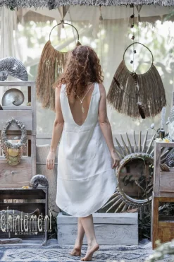 Silk Mini Dress/ White