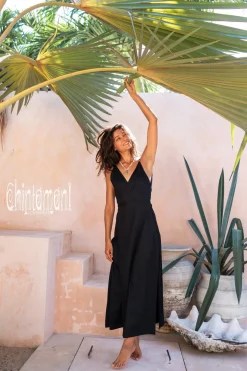 Sleeveless Wrap Dress / Black