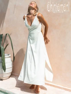 Sleeveless Wrap Dress / Off White