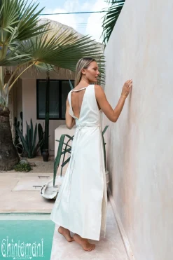 Sleeveless Wrap Dress / Off White