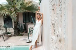 Sleeveless Wrap Dress / Off White