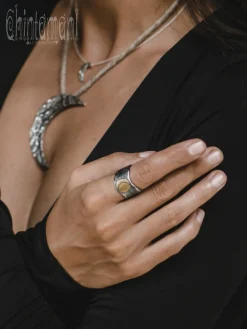 Sun & Moon Ring / Silver & Gold