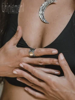 Sun & Moon Ring / Silver & Gold