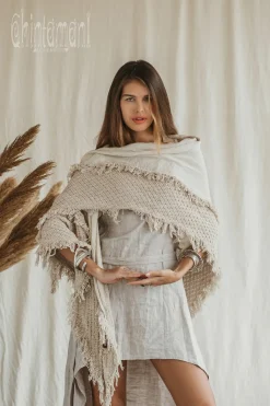 Triangle Cotton Scarf / Off White