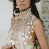 Tribal Collar Necklace / Beige