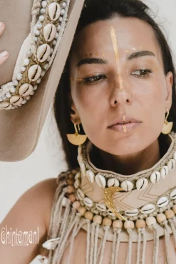 Tribal Collar Necklace / Beige