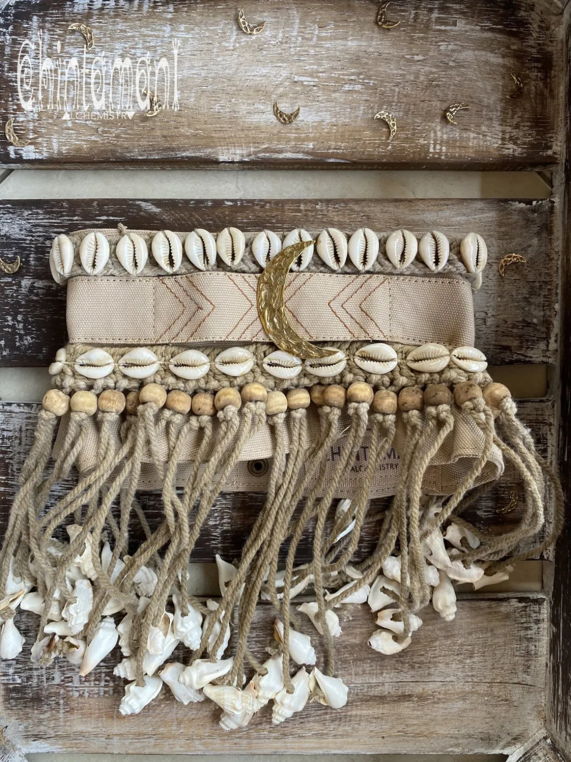 Tribal Collar Necklace / Beige