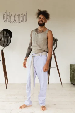 Twill Long Pants / Light Blue