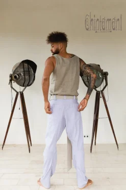 Twill Long Pants / Light Blue