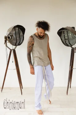 Twill Long Pants / Light Blue