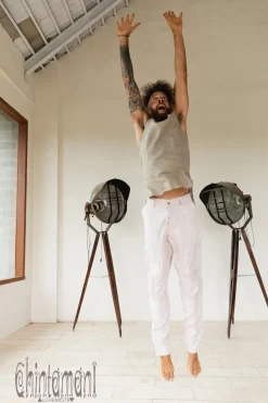 Twill Long Pants / Light Gray