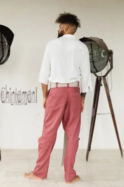 Twill Long Pants / Raspberry Pink