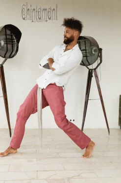 Twill Long Pants / Raspberry Pink