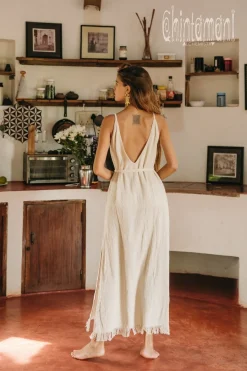 V-neck Maxi Dress / Off White