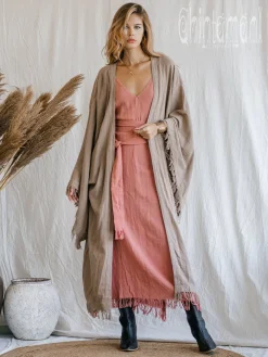 Wide Sleeve Kimono / Coffee