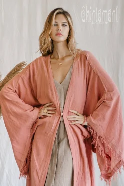 Wide Sleeve Kimono / Soft Pink