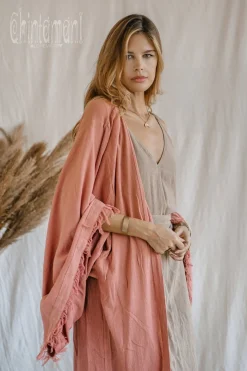 Wide Sleeve Kimono / Soft Pink