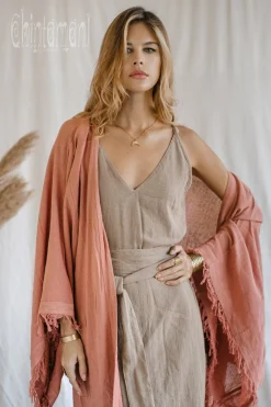 Wide Sleeve Kimono / Soft Pink