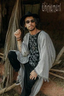 Wide Sleeve Kimono / Striped